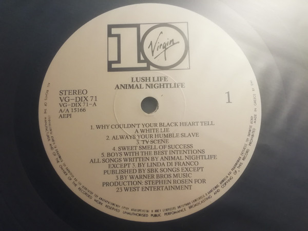 Animal Nightlife - Lush Life | 10 Records (DIX 71) - 2