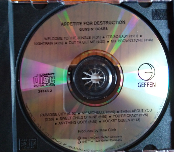 Guns N' Roses - Appetite For Destruction | Geffen Records (GED 24148) - 3