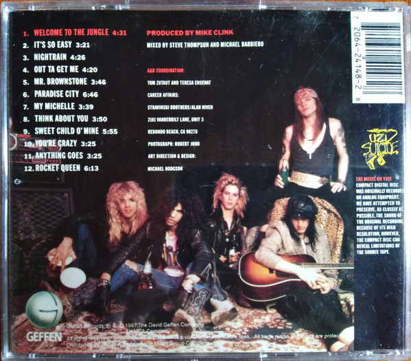 Guns N' Roses - Appetite For Destruction | Geffen Records (GED 24148) - 2