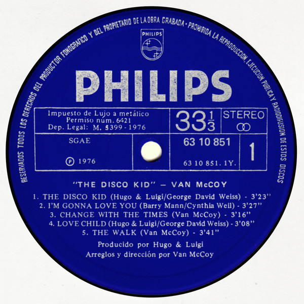 Van McCoy - The Disco Kid | Philips (63 10 851) - 2