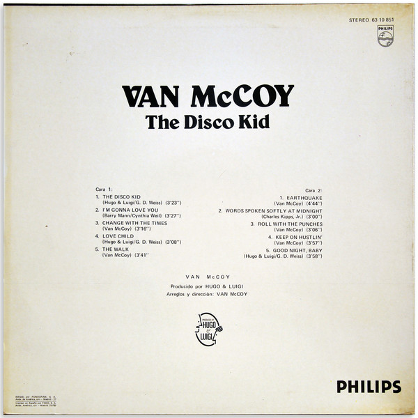 Van McCoy - The Disco Kid | Philips (63 10 851) - 4