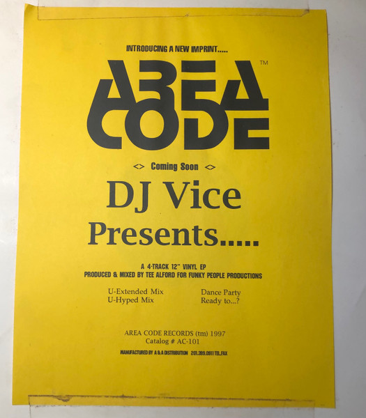 DJ Vice - U | Area Code Records (AC-101) - main DJ Vice - U | Area Code Records (AC-101) - main