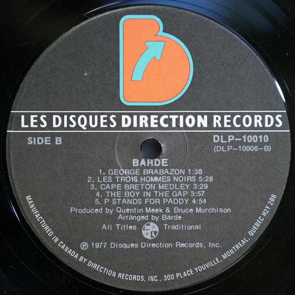 Barde - Barde [Vinyl] | Les Disques Direction Records (DLP-10010) - 4