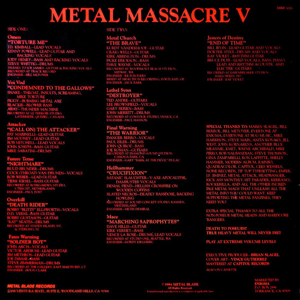 Various - Metal Massacre V [Vinyl] | Metal Blade Records (MBR 1021) - 2
