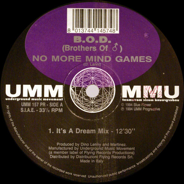 B.O.D. - No More Mind Games | UMM (UMM 157 PR) - main
