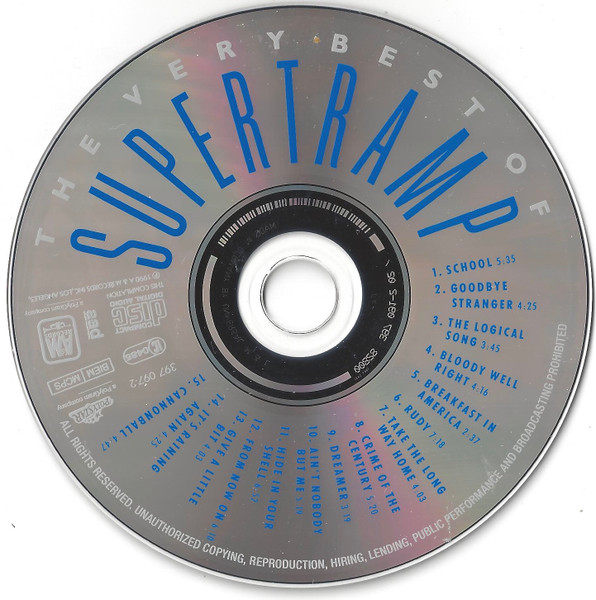 Supertramp - The Very Best Of Supertramp | A&M Records (397 097-2) - 3 Supertramp - The Very Best Of Supertramp | A&M Records (397 097-2) - 3
