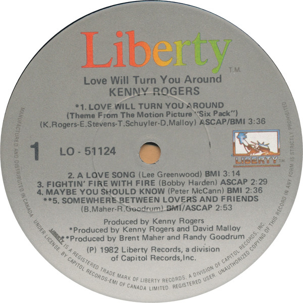 Kenny Rogers - Love Will Turn You Around | Liberty (LO-51124) - 3
