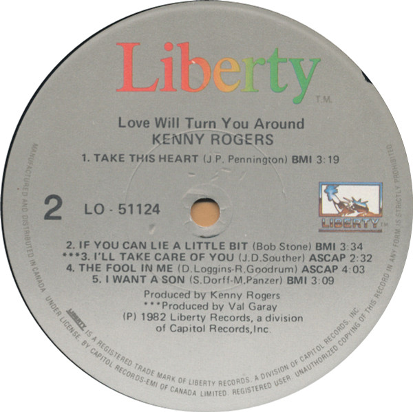 Kenny Rogers - Love Will Turn You Around | Liberty (LO-51124) - 4