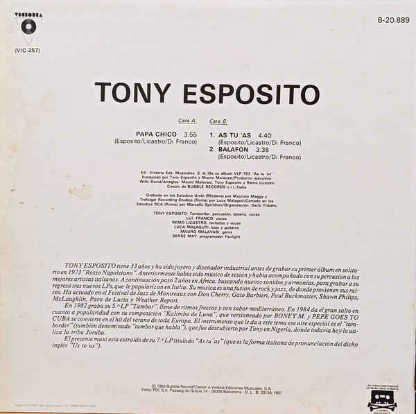 Tony Esposito - Papa Chico | Victoria (20.889) - 2