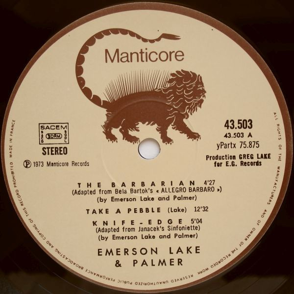 Emerson, Lake & Palmer - Emerson Lake & Palmer | Manticore (43503) - 3