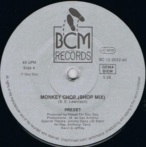 Preset - Monkey Chop | BCM Records (B.C. 12-2022-40) - 3 Preset - Monkey Chop | BCM Records (B.C. 12-2022-40) - 3