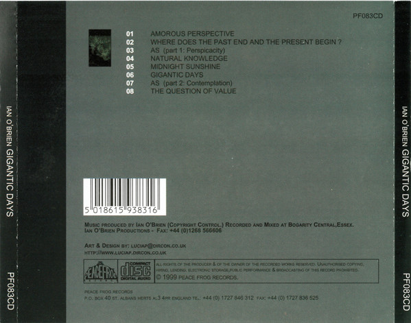Ian O'Brien - Gigantic Days | Peacefrog Records (PF083CD) - 3