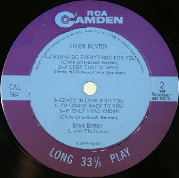 Brook Benton - Brook Benton | RCA Camden (CAL 564) - 4