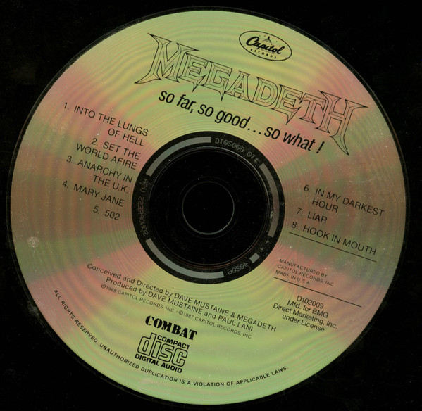 Megadeth - So Far, So Good... So What! | Combat (D 102009) - 4 Megadeth - So Far, So Good... So What! | Combat (D 102009) - 4
