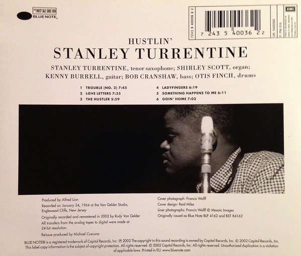 Stanley Turrentine - Hustlin' | Blue Note (7243 5 40036 2 2) - 2