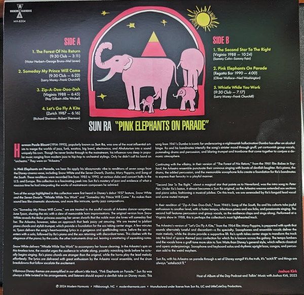 Sun Ra - Pink Elephants On Parade | Modern Harmonic (MH-8304) - 2