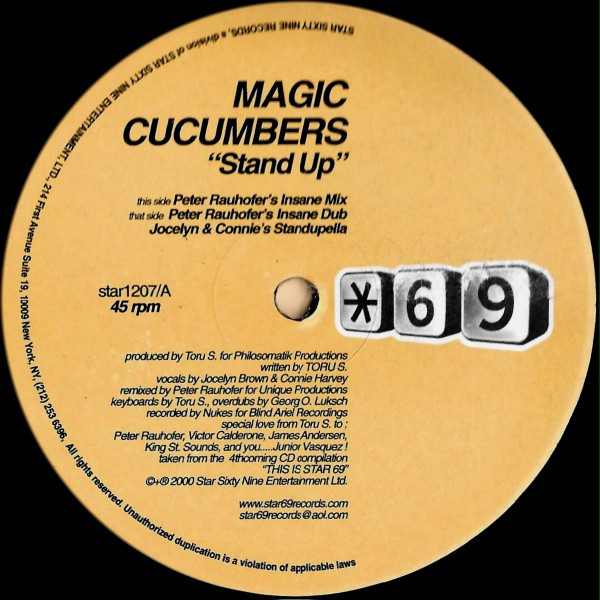 Magic Cucumbers Feat. Jocelyn Brown & Connie Harvey - Stand Up | Star 69 Records (star1207)
