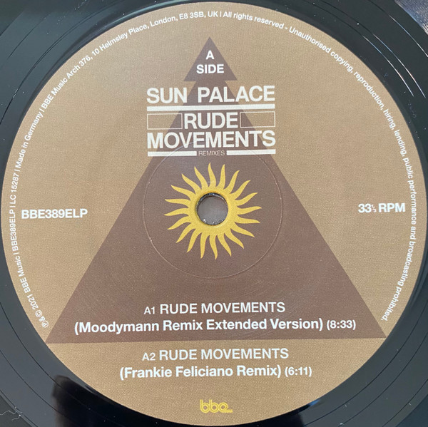 Sun Palace - Rude Movements Remixes | BBE (BBE389ELP) - 3 Sun Palace - Rude Movements Remixes | BBE (BBE389ELP) - 3