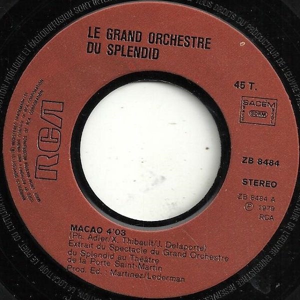Le Grand Orchestre Du Splendid - Macao | RCA (ZB 8484) - 4
