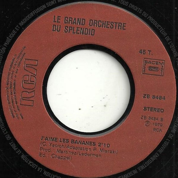 Le Grand Orchestre Du Splendid - Macao | RCA (ZB 8484) - 3