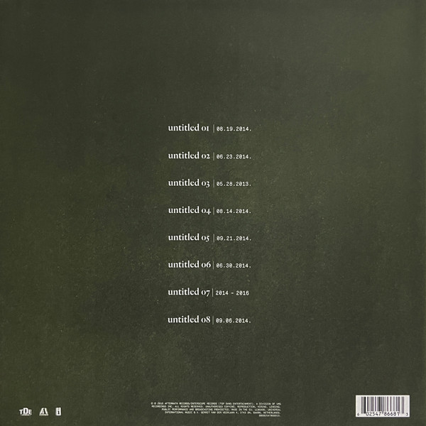 Kendrick Lamar - Untitled Unmastered. | Aftermath Entertainment (00602547866813) - 2