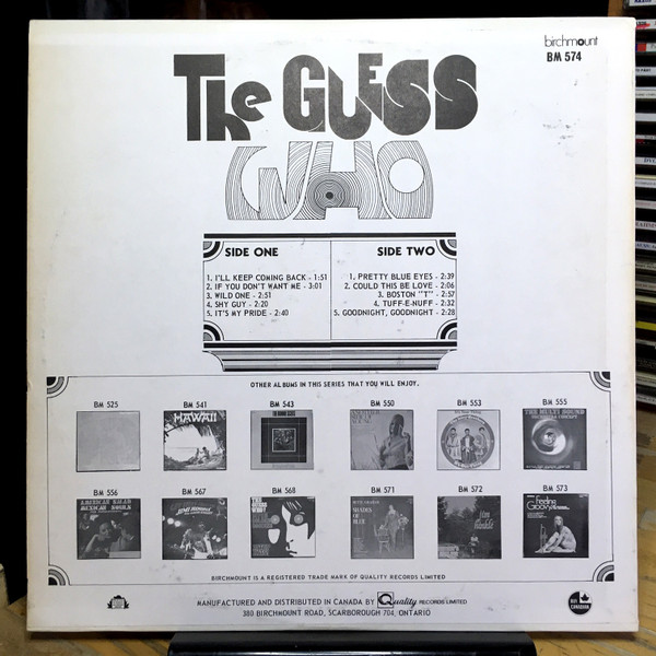 The Guess Who - The Guess Who [Vinyl] | Birchmount (BM574) - 2