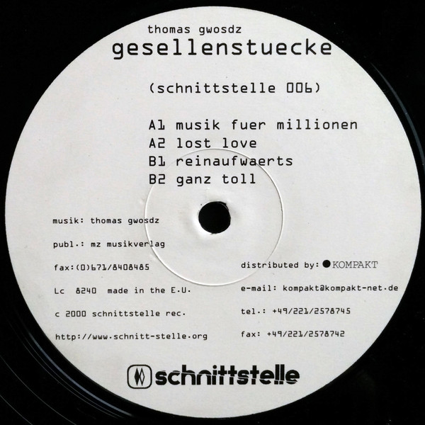 Thomas Gwosdz - Gesellenstücke | Schnittstelle (SCHNITT 006) - 2 Thomas Gwosdz - Gesellenstücke | Schnittstelle (SCHNITT 006) - 2
