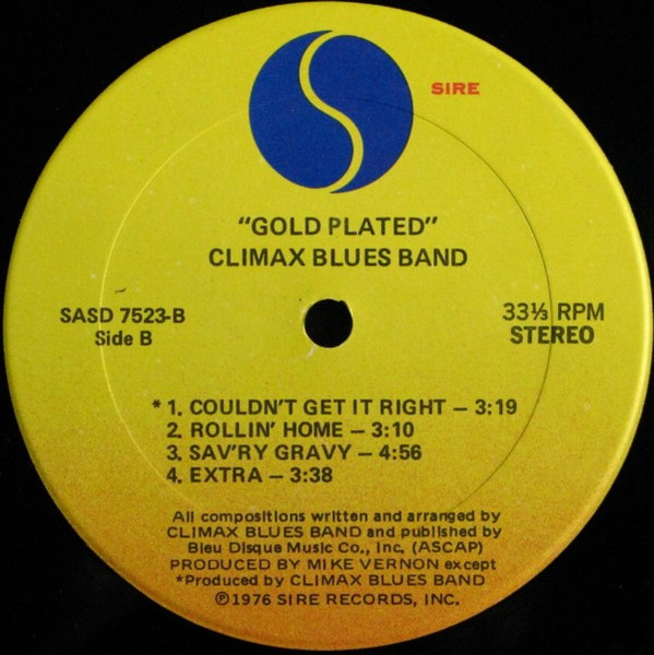 Climax Blues Band - Gold Plated | Sire (SASD 7523) - 4 Climax Blues Band - Gold Plated | Sire (SASD 7523) - 4