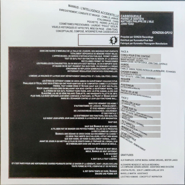 Casse Gueule - Mannus - L'Intelligence Accidentelle | Gonzaï Records (GONZ026) - 4