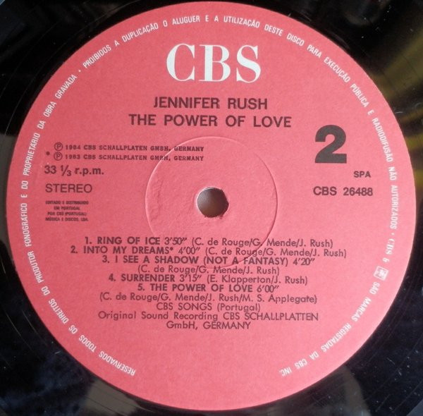 Jennifer Rush - Jennifer Rush (International Version) | CBS (26488) - 3