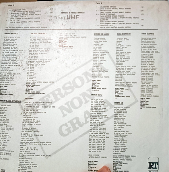 UHF - Persona Non Grata | RT (RT 10022) - 4