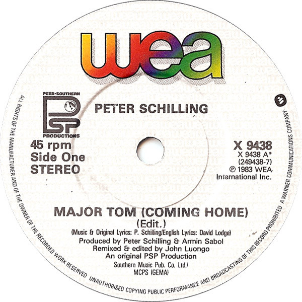 Peter Schilling - Major Tom (Coming Home) | WEA (X 9438) - 3 Peter Schilling - Major Tom (Coming Home) | WEA (X 9438) - 3