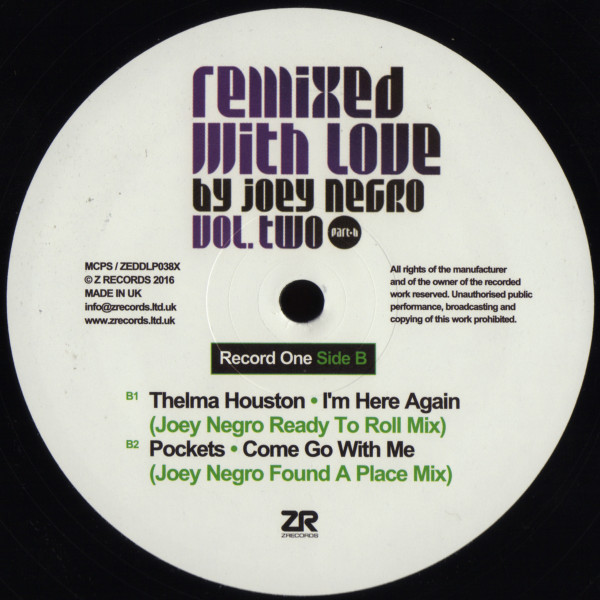 Joey Negro - Remixed With Love By Joey Negro (Vol. Two) (Part B) | Z Records (ZEDDLP038X) - 4 Joey Negro - Remixed With Love By Joey Negro (Vol. Two) (Part B) | Z Records (ZEDDLP038X) - 4