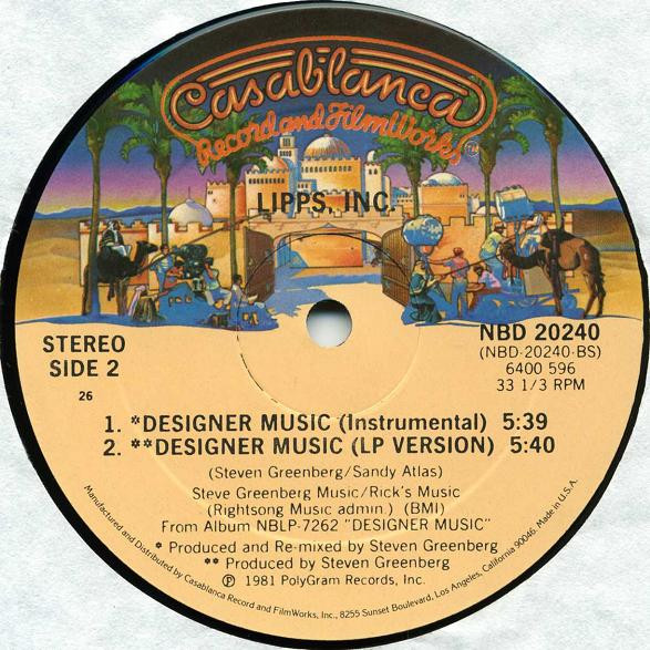 Lipps, Inc. - Designer Music (Exclusive Remix) | Casablanca (NBD 20240) - 4