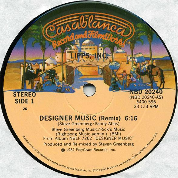 Lipps, Inc. - Designer Music (Exclusive Remix) | Casablanca (NBD 20240) - 3