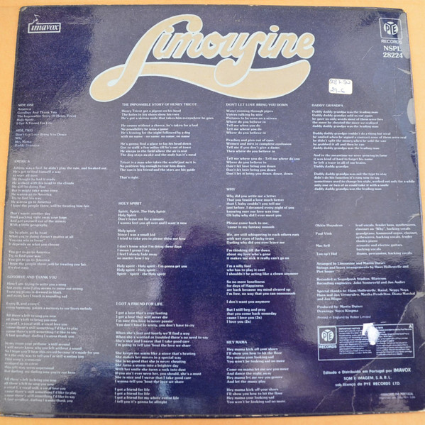 Limousine - Limousine | Pye Records (NSPL 28224) - 2