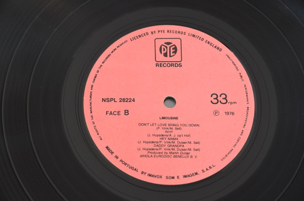 Limousine - Limousine | Pye Records (NSPL 28224) - 4