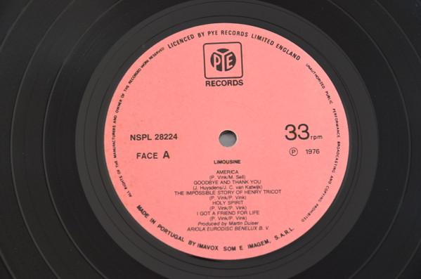 Limousine - Limousine | Pye Records (NSPL 28224) - 3