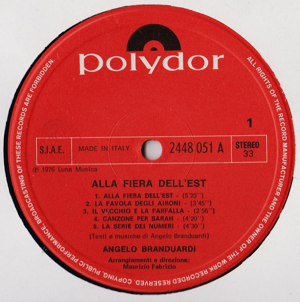 Angelo Branduardi - Alla Fiera Dell'Est | Polydor (2448 051) - 3 Angelo Branduardi - Alla Fiera Dell'Est | Polydor (2448 051) - 3