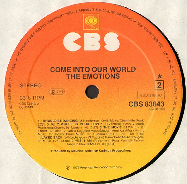 The Emotions - Come Into Our World | CBS (CBS 83843) - 4