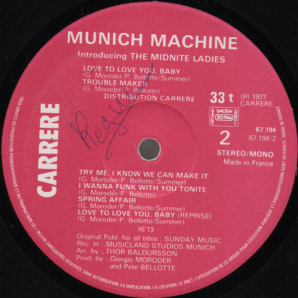 Munich Machine Introducing The Midnite Ladies - Munich Machine | Carrere (67.194) - 4
