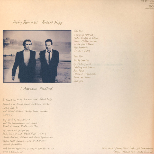 Andy Summers & Robert Fripp - I Advance Masked | EG (208 329) - 2