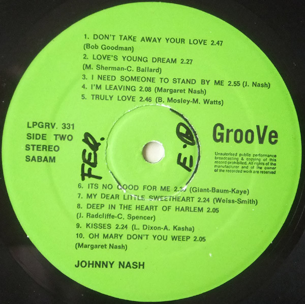 Johnny Nash - Johnny Nash | GrooVe (LPGRV 331) - 4 Johnny Nash - Johnny Nash | GrooVe (LPGRV 331) - 4