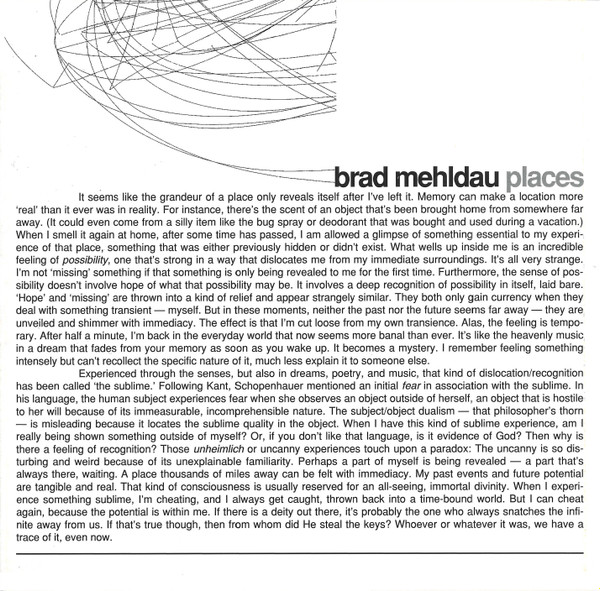 Brad Mehldau - Places | Warner Bros. Records (9362-47693-2) - 4