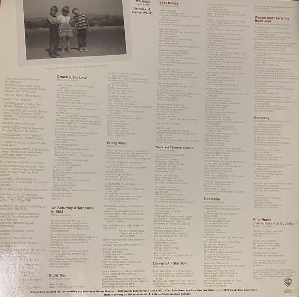 Rickie Lee Jones - Rickie Lee Jones | Warner Bros. Records (WB 56 628) - 2 Rickie Lee Jones - Rickie Lee Jones | Warner Bros. Records (WB 56 628) - 2
