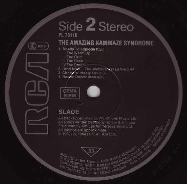Slade - The Amazing Kamikaze Syndrome | RCA (PL 70116) - 4 Slade - The Amazing Kamikaze Syndrome | RCA (PL 70116) - 4