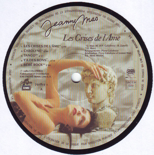 Jeanne Mas - Les Crises De L’ame | Columbia (791817 1) - 3