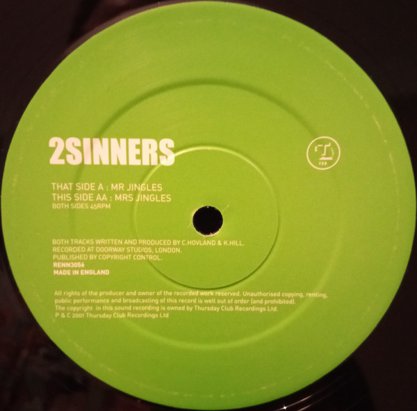 2 Sinners - Mr Jingles / Mrs Jingles | Thursday Club Recordings (TCR) (RENN3056) - main 2 Sinners - Mr Jingles / Mrs Jingles | Thursday Club Recordings (TCR) (RENN3056) - main
