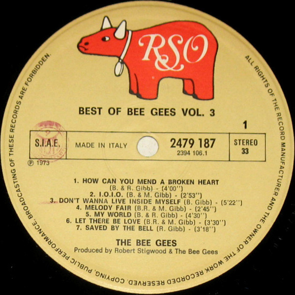 Bee Gees - Best Of Bee Gees - Vol. 3 | RSO (2479 187) - 3 Bee Gees - Best Of Bee Gees - Vol. 3 | RSO (2479 187) - 3