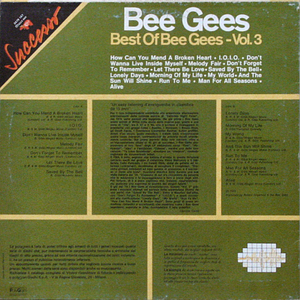 Bee Gees - Best Of Bee Gees - Vol. 3 | RSO (2479 187) - 2 Bee Gees - Best Of Bee Gees - Vol. 3 | RSO (2479 187) - 2
